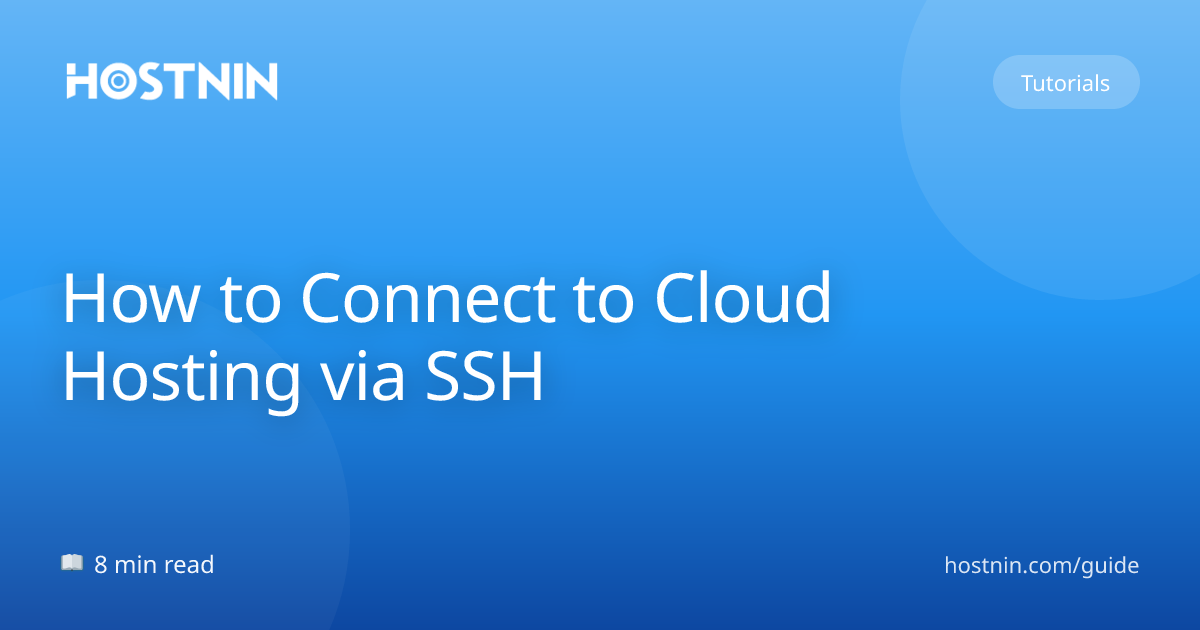 How to Connect to Cloud Hosting via SSH